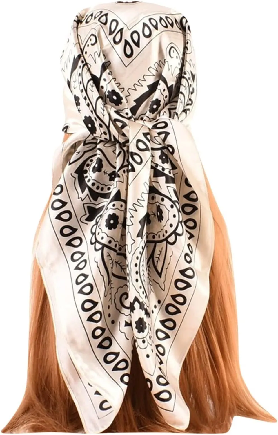 100% Mulberry Silk Satin Square Scarfs for Women 35  35 inches Neck Scarf Hair Scarves Headscarf Neckerchief