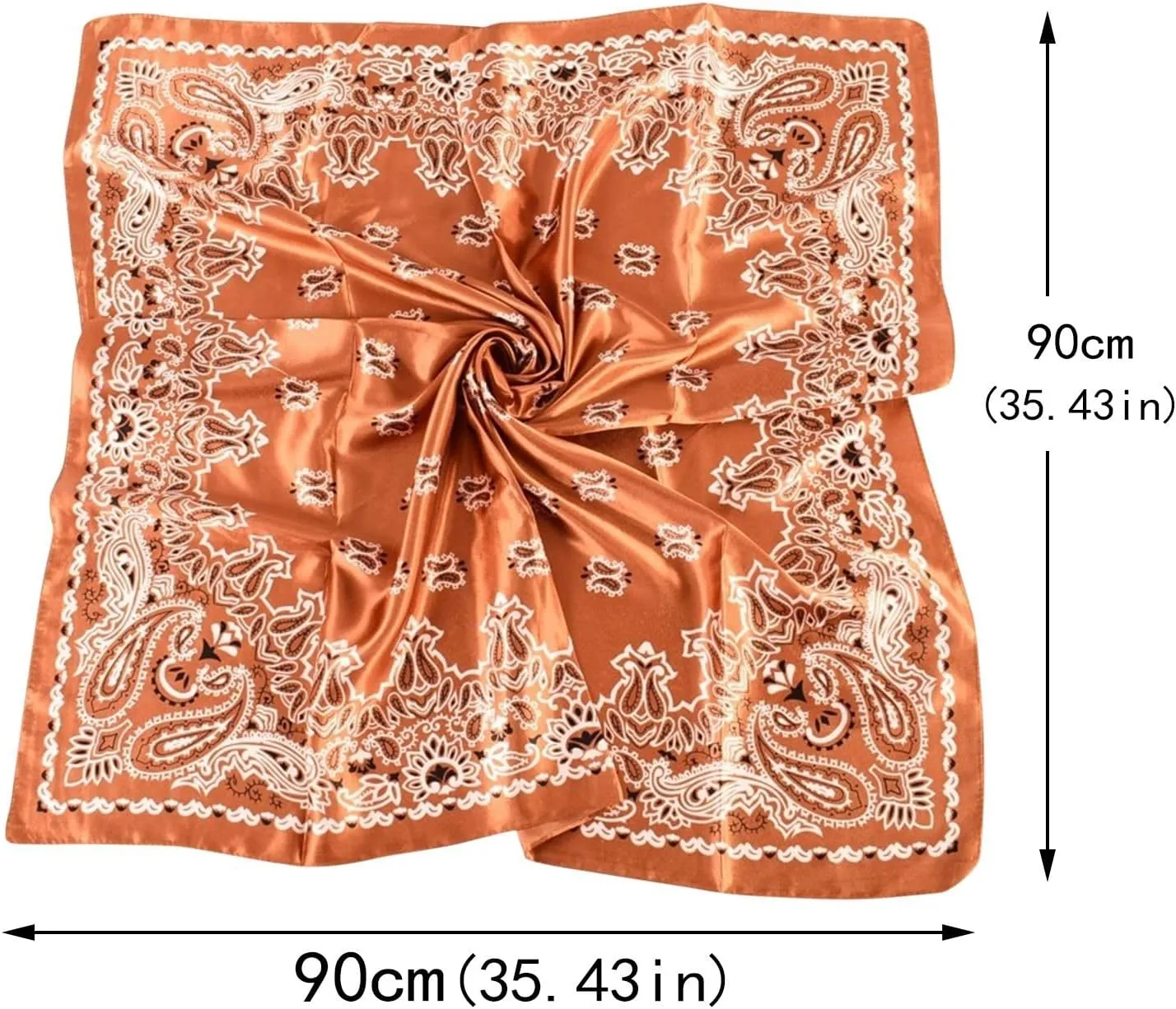 100% Mulberry Silk Satin Square Scarfs for Women 35  35 inches Neck Scarf Hair Scarves Headscarf Neckerchief