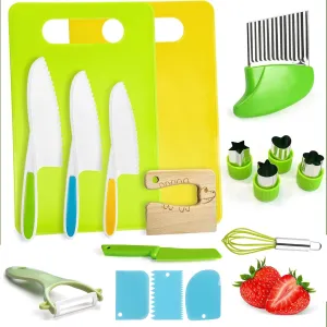 17Pcs Montessori Kitchen Tools for Toddlers-Kids