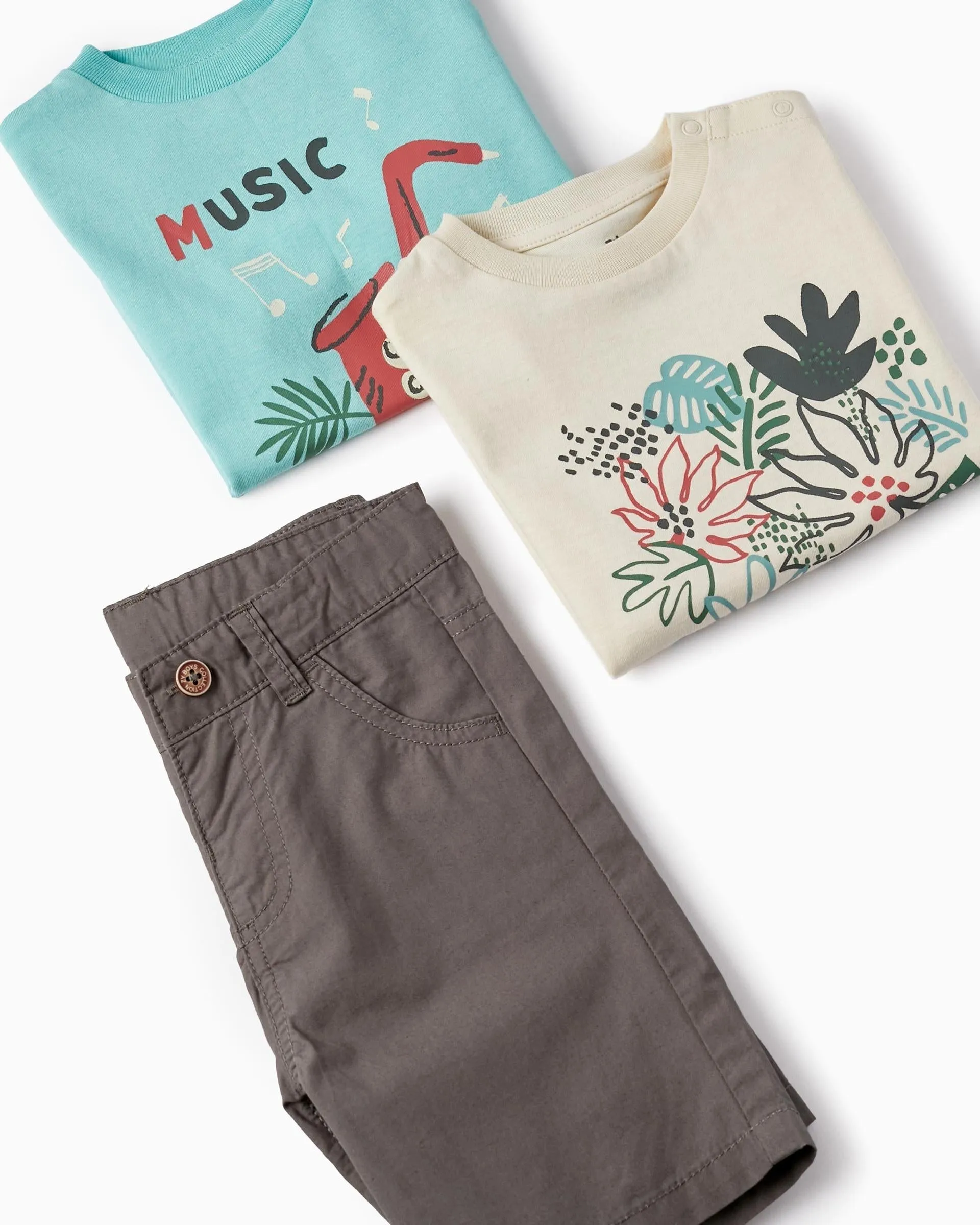 2 T-shirts   Shorts for Baby Boys 'Buena Vista', Multicolour