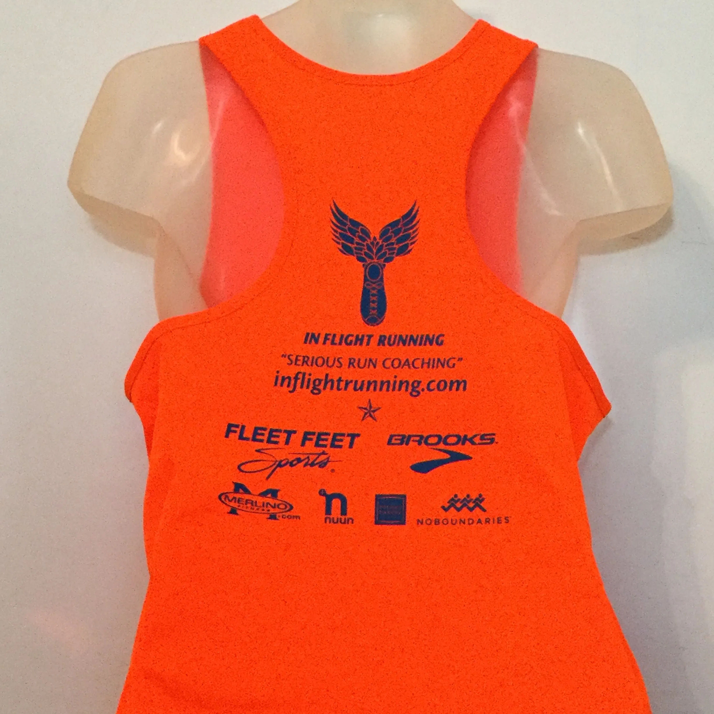 2014-15 In Flight Running - Men's Tank -  Dry Fit - Winged Orange Crush