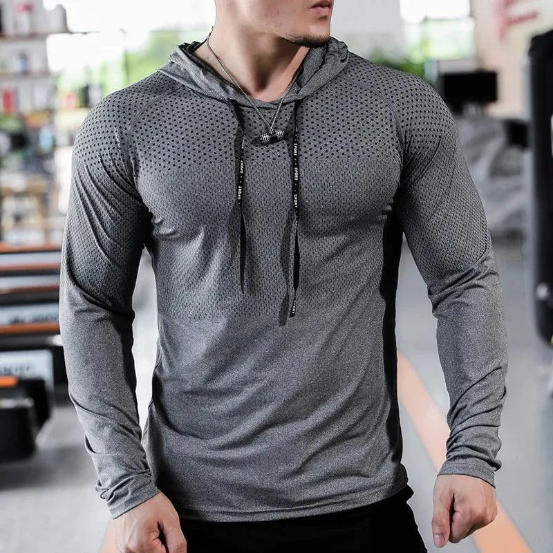 2023 Mens Fitness Tracksuit Running Sport Hoodie Gym Joggers