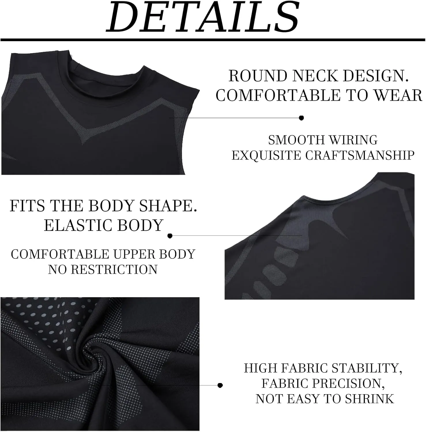3 or 5 Pack Body Shaper Mens Compression Shirts Short Sleeve Cool Dry Sports Athletic Workout Base Layer Tank Top Shapewear