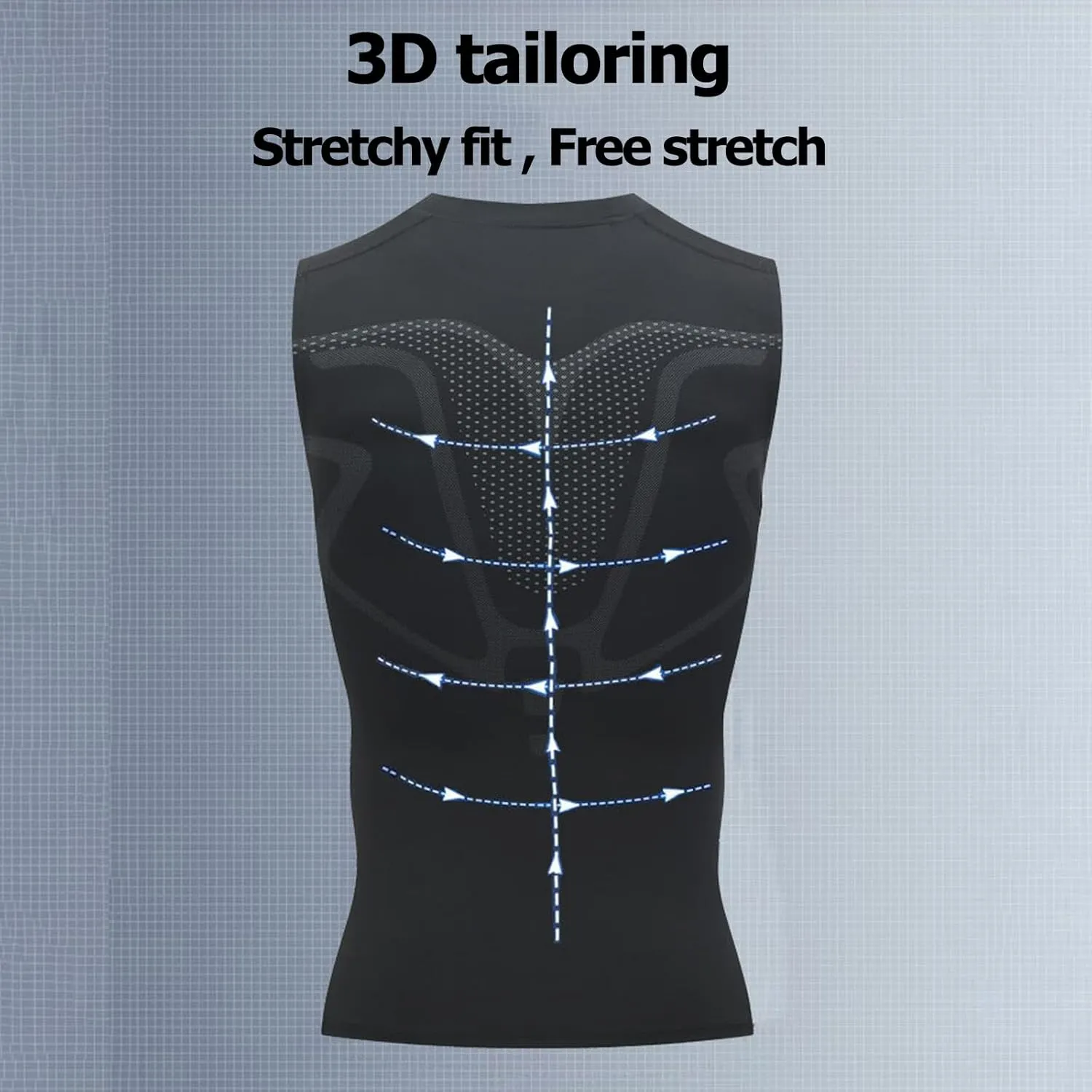 3 or 5 Pack Body Shaper Mens Compression Shirts Short Sleeve Cool Dry Sports Athletic Workout Base Layer Tank Top Shapewear