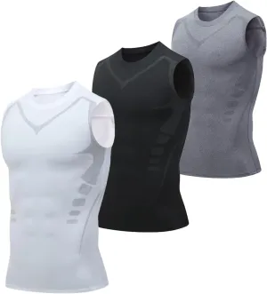 3 or 5 Pack Body Shaper Mens Compression Shirts Short Sleeve Cool Dry Sports Athletic Workout Base Layer Tank Top Shapewear