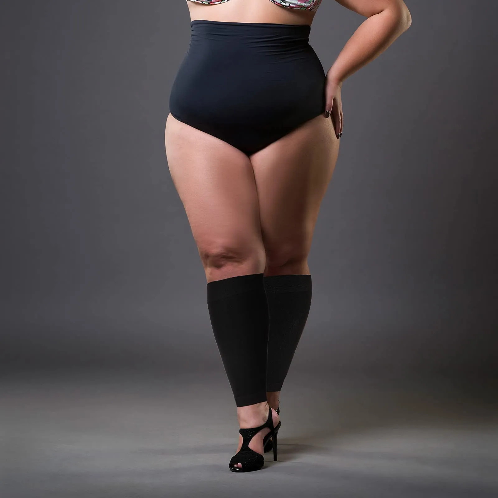 3 Pairs 20 Inches XXXL Wide Plus Size Calf Compression Socks for Circulation Compression Long Legs Sleeves 20 - 30 mmHg Calf Muscle Compression Sleeve for Women Men