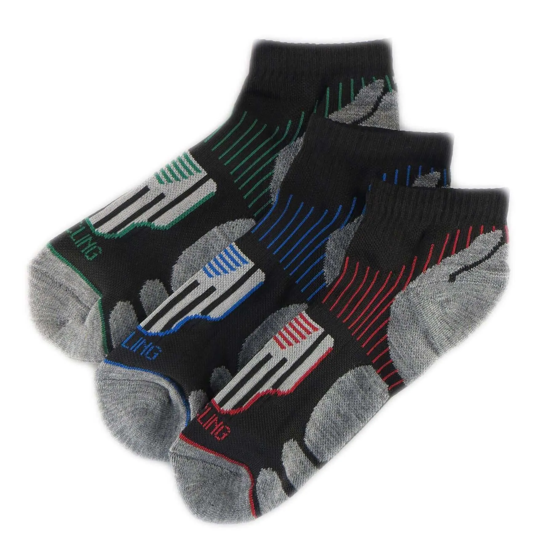 6 Pairs Mens Athletic Low-Cut Trainer Sport Socks for Running Cycling Gym Compression Moisture-Wicking with Arch Support by Sock Stack