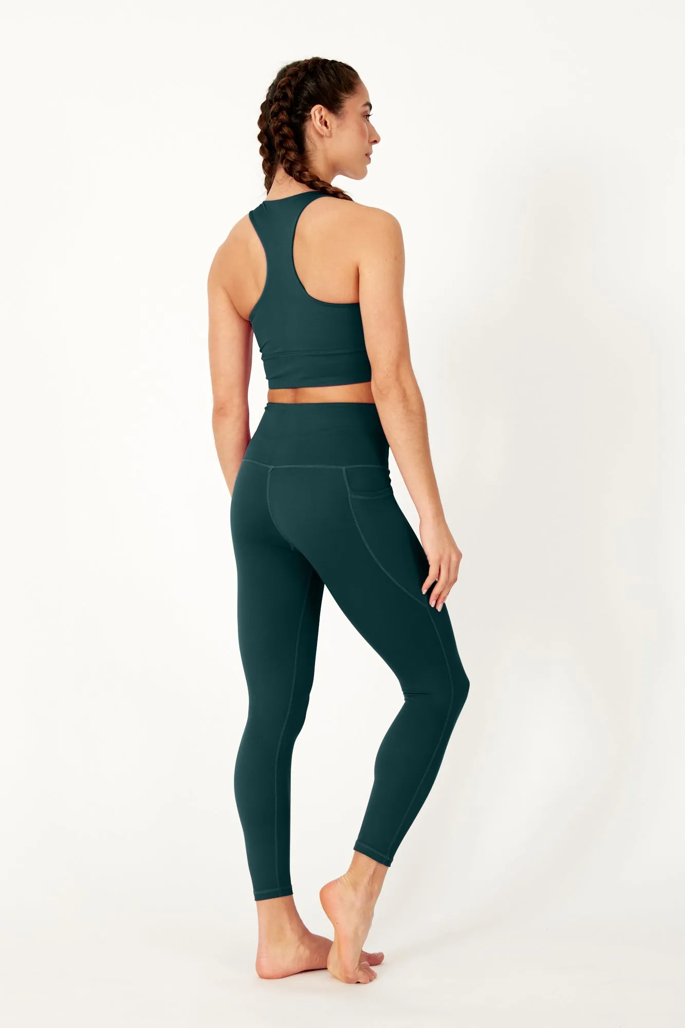 7/8 Sculpting High Waisted Pocket Legging Pine