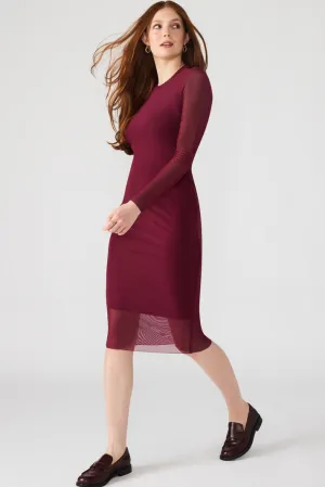 A-Line Shape Hailee Dress in Wine Hailee Dress in Wine Vibrant Look