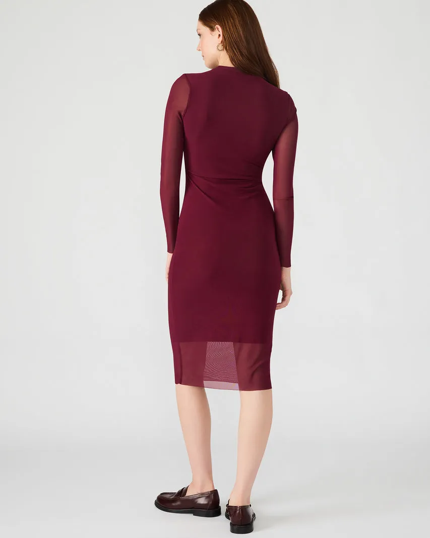 Minimal Harmony Timeless Vibe Hailee Dress in Wine