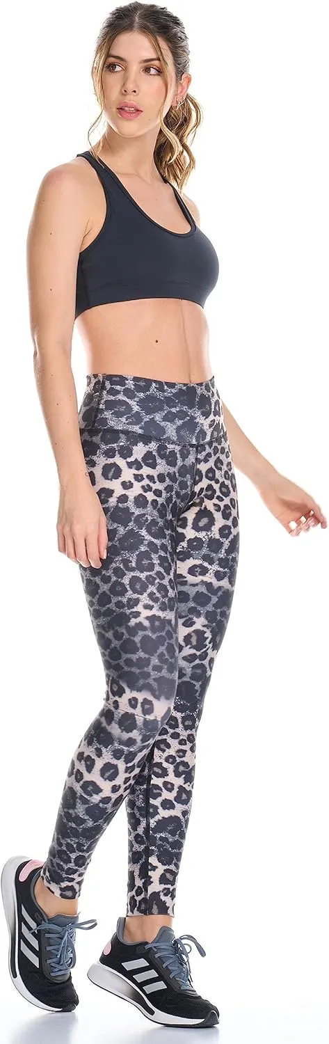 A4U Workout Leggings for Women Activewear Pants Printed Compression Pants