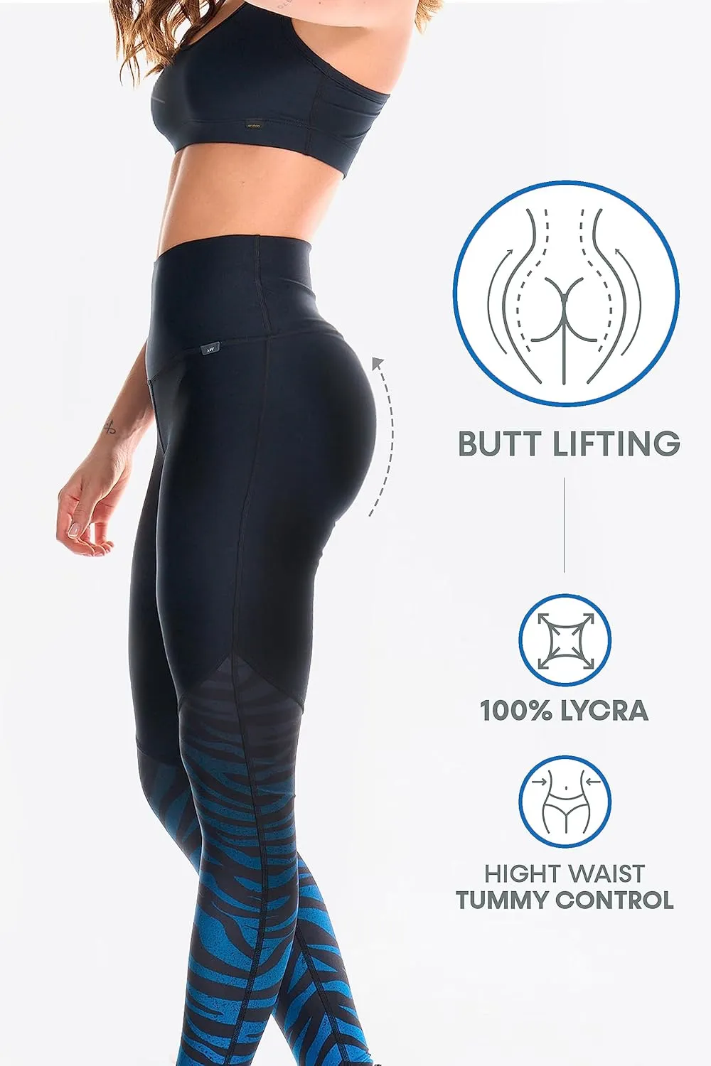 A4U Workout Leggings for Women Activewear Pants Printed Compression Pants