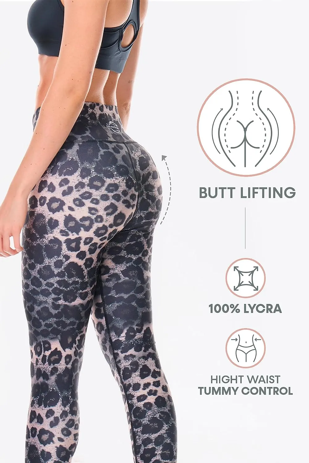 A4U Workout Leggings for Women Activewear Pants Printed Compression Pants