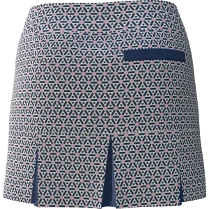 AB SPORT Women's Geo Print Back Pleat Golf Skirt - GEO2NVLP