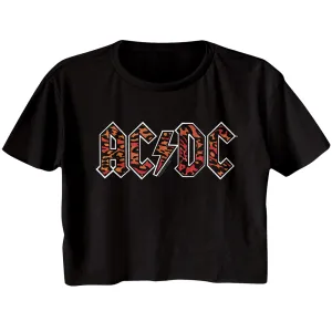 AC/DC Leopard Print Women's Festical Cali Crop