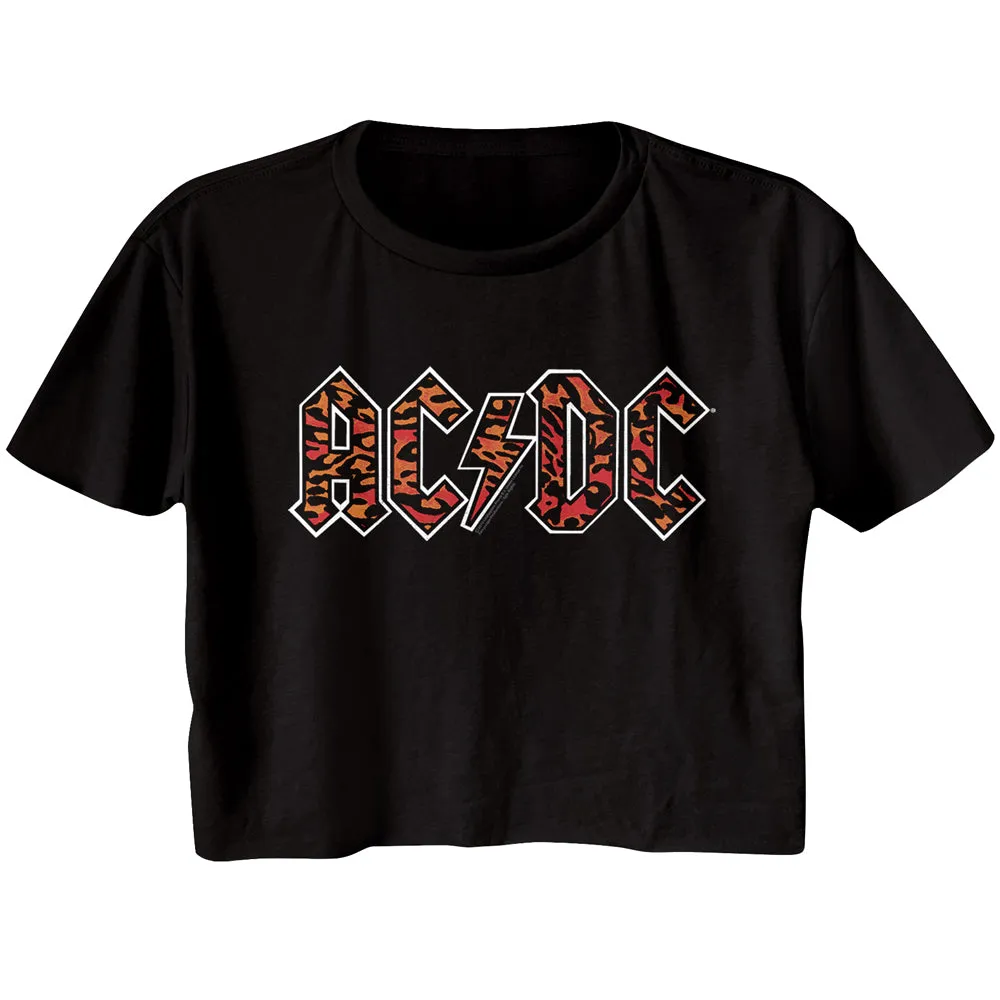 AC/DC Leopard Print Women's Festical Cali Crop