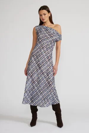 ACE ASYMMETRICAL DRESS Faux Fur Trim ACE ASYMMETRICAL DRESS Relaxed Waistband