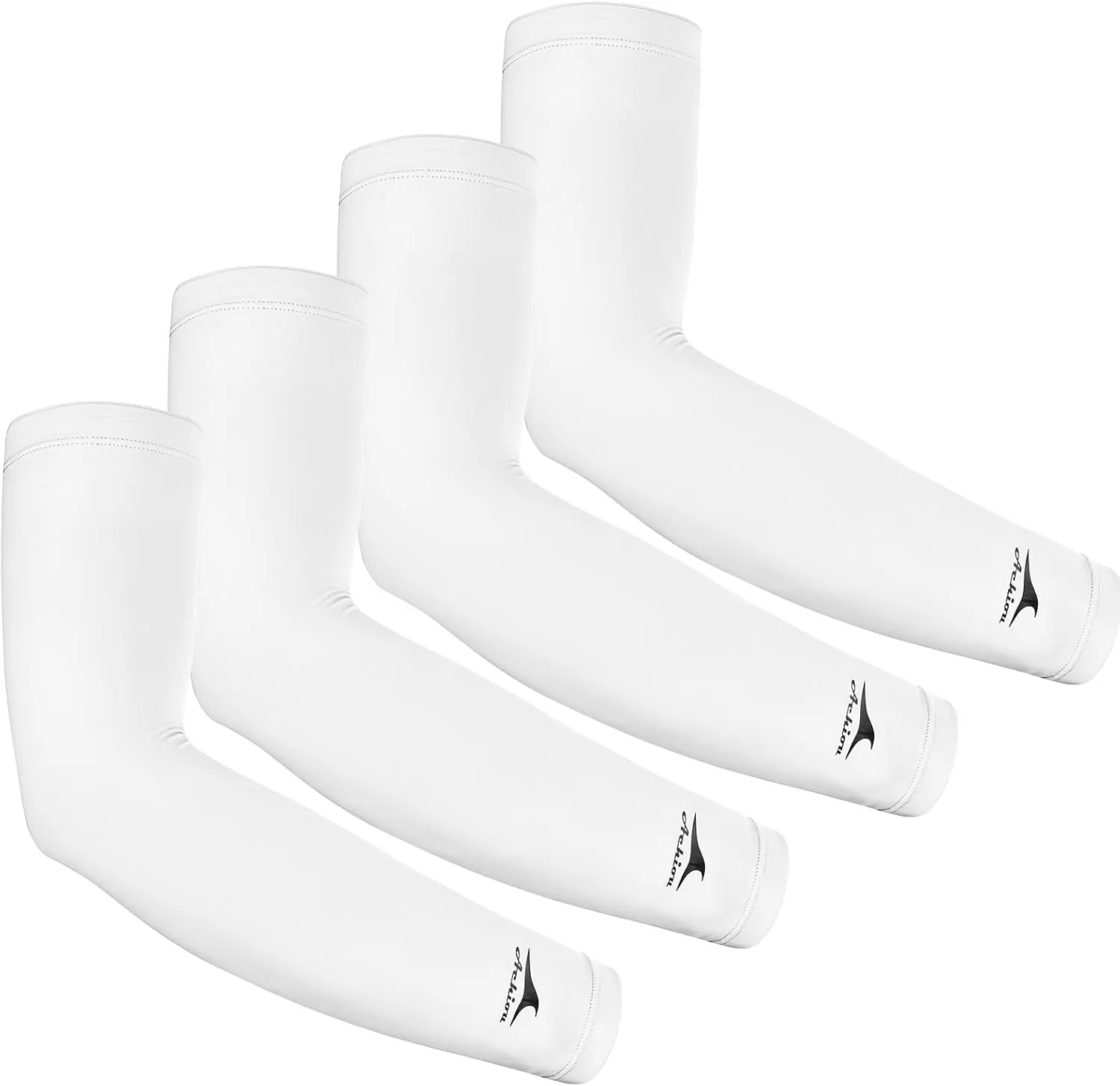 Achiou Cooling Ice Silk Arm Sleeves, Summer UV Sun Protection Compression Sleeves UPF 50  for Women Volleyball Youth Sports
