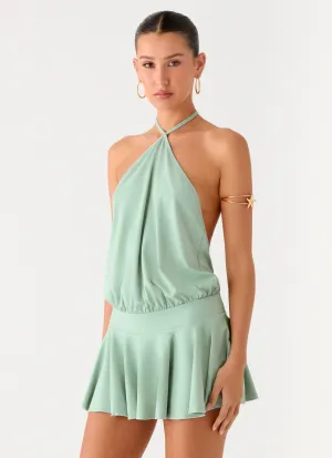Adaptive Fit Technology Mable Mini Dress - Green Mable Mini Dress - Green Light Bow