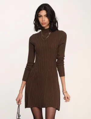 Adi Dress in Moss Stylish Garb Adi Dress in Moss Street Flex understated look