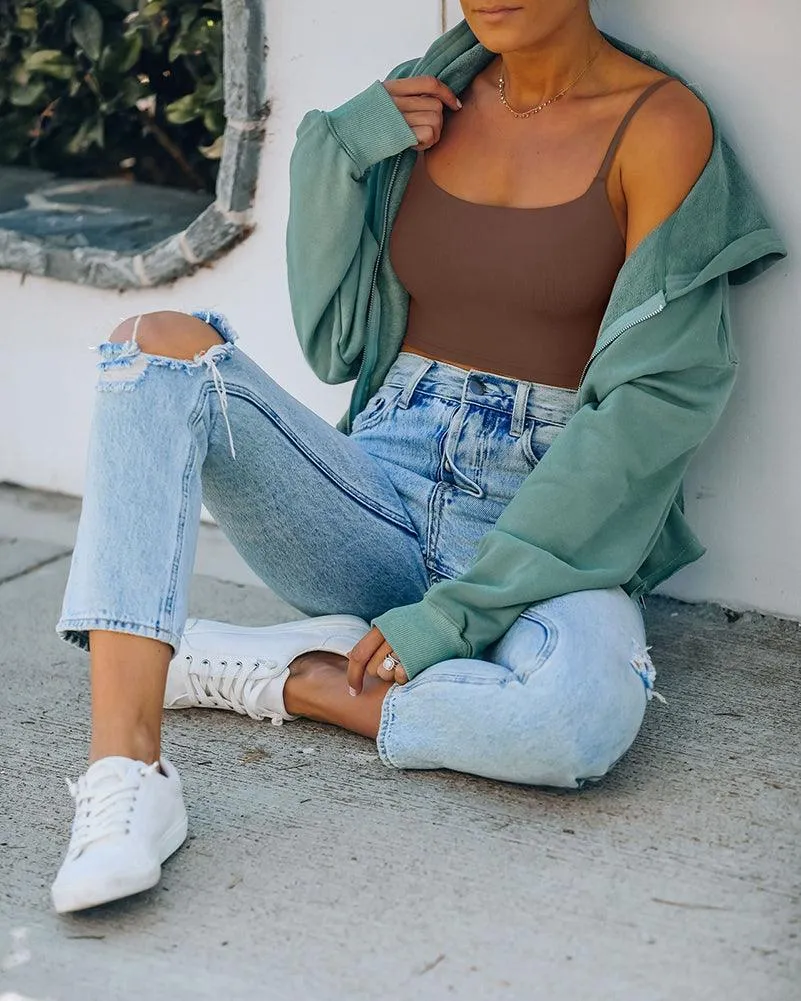Adjustable Spaghetti Strap Seamless Camisole Crop Tops