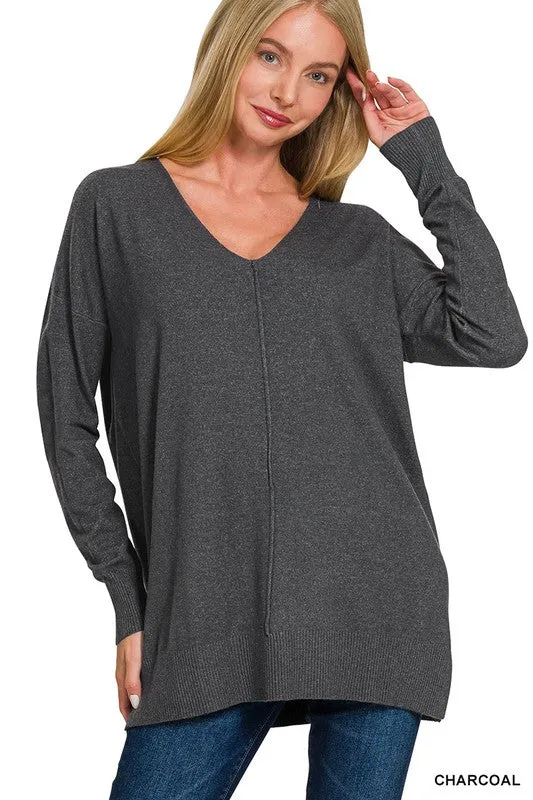 Slim Style Sleeveless Venelope Viscose Front Seam Sweater S-XL
