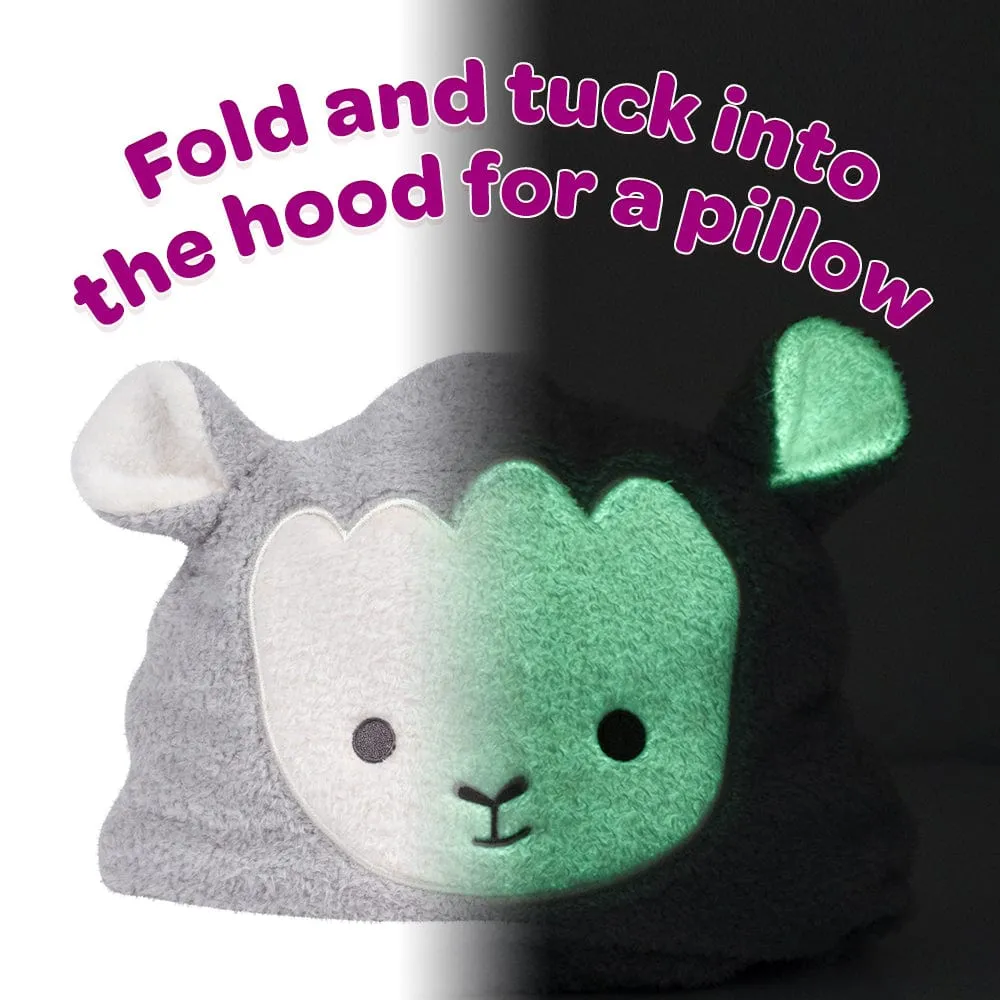 Adora Snuggle & Glow Llama Plushie Hoodie, Glows in the Dark