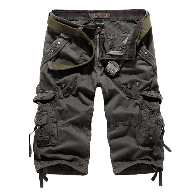 Adventure Utility Cargo Shorts for Men - ArmyGreen Wine Gradient