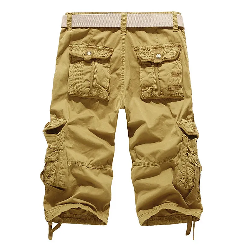 Adventure Utility Cargo Shorts for Men - ArmyGreen Wine Gradient