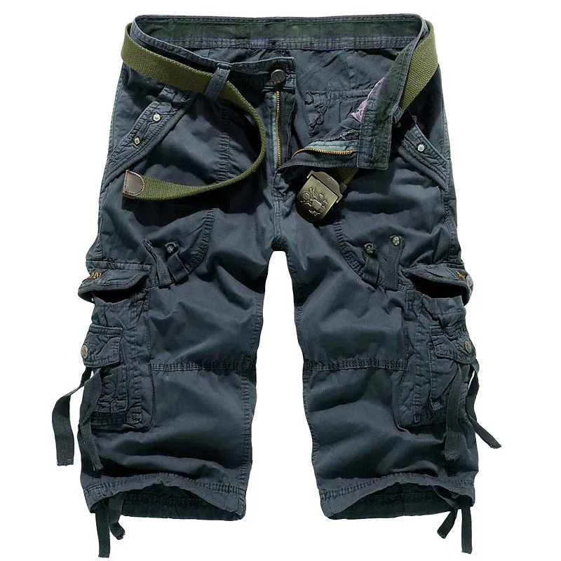 Adventure Utility Cargo Shorts for Men - ArmyGreen Wine Gradient