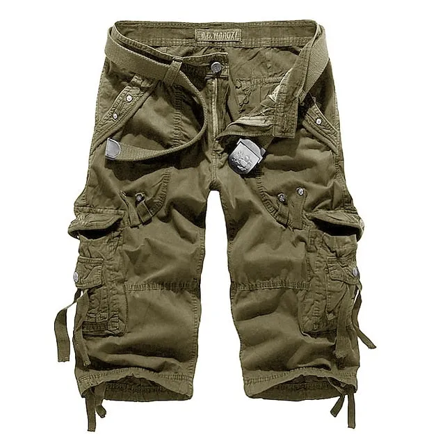 Adventure Utility Cargo Shorts for Men - ArmyGreen Wine Gradient