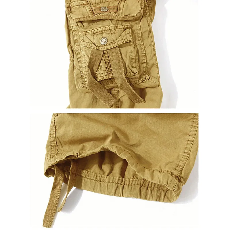 Adventure Utility Cargo Shorts for Men - ArmyGreen Wine Gradient