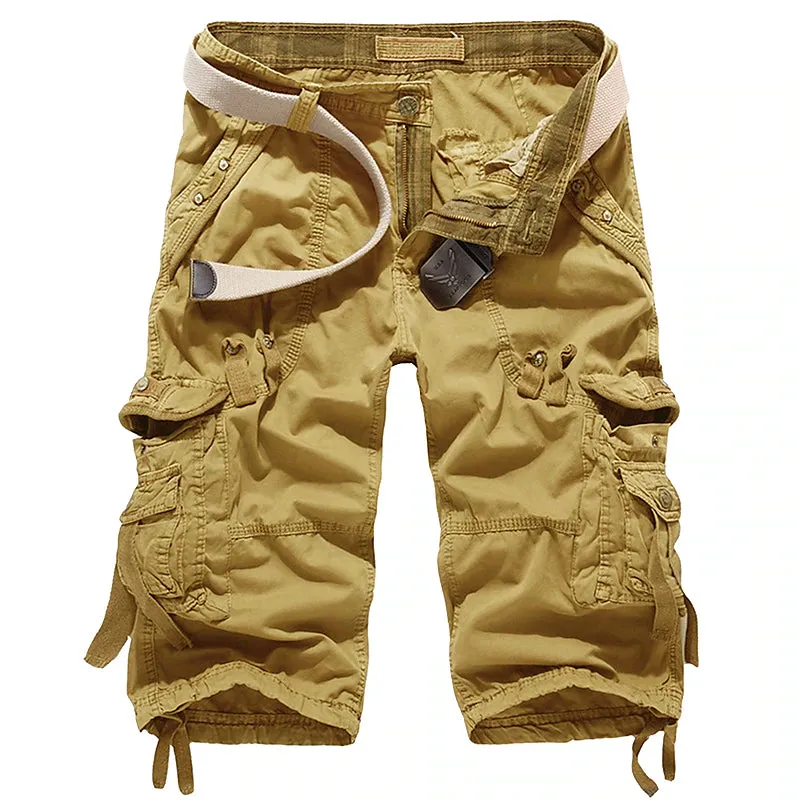 Adventure Utility Cargo Shorts for Men - ArmyGreen Wine Gradient