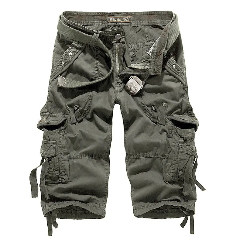 Adventure Utility Cargo Shorts for Men - ArmyGreen Wine Gradient