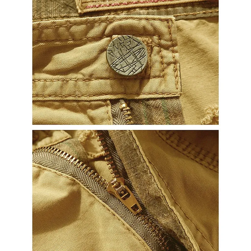 Adventure Utility Cargo Shorts for Men - ArmyGreen Wine Gradient