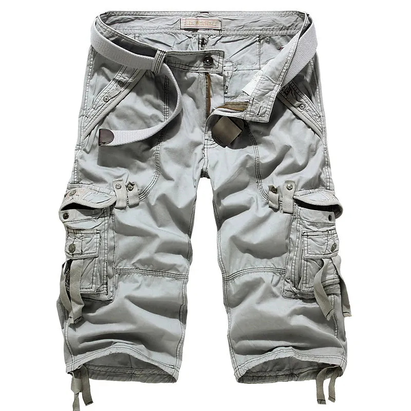 Adventure Utility Cargo Shorts for Men - ArmyGreen Wine Gradient