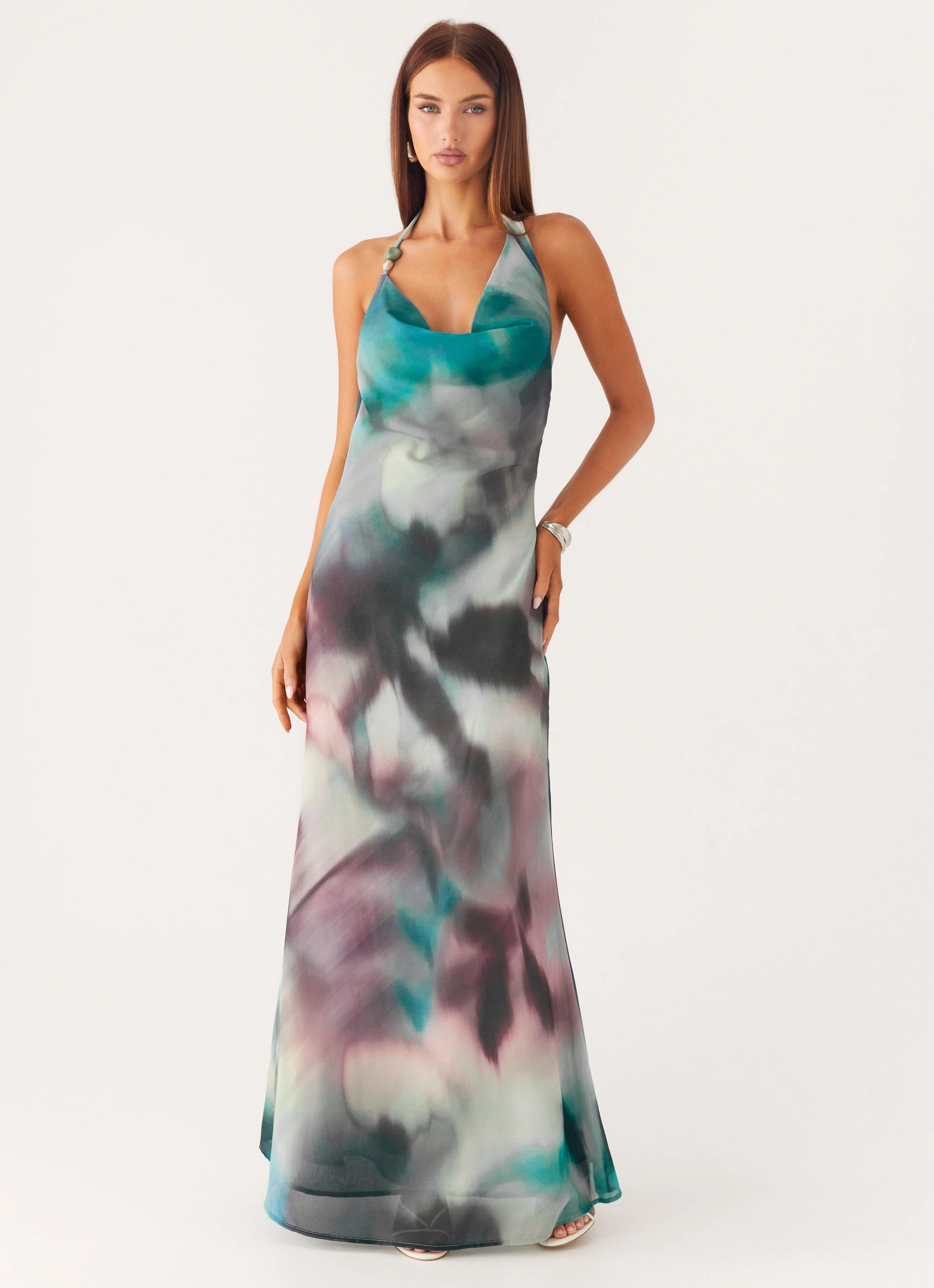 Lawn Soft Lost At Sea Maxi Dress - Sea Splash