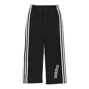 Age 10 Adidas Spellout Joggers - Medium Black Cotton Blend