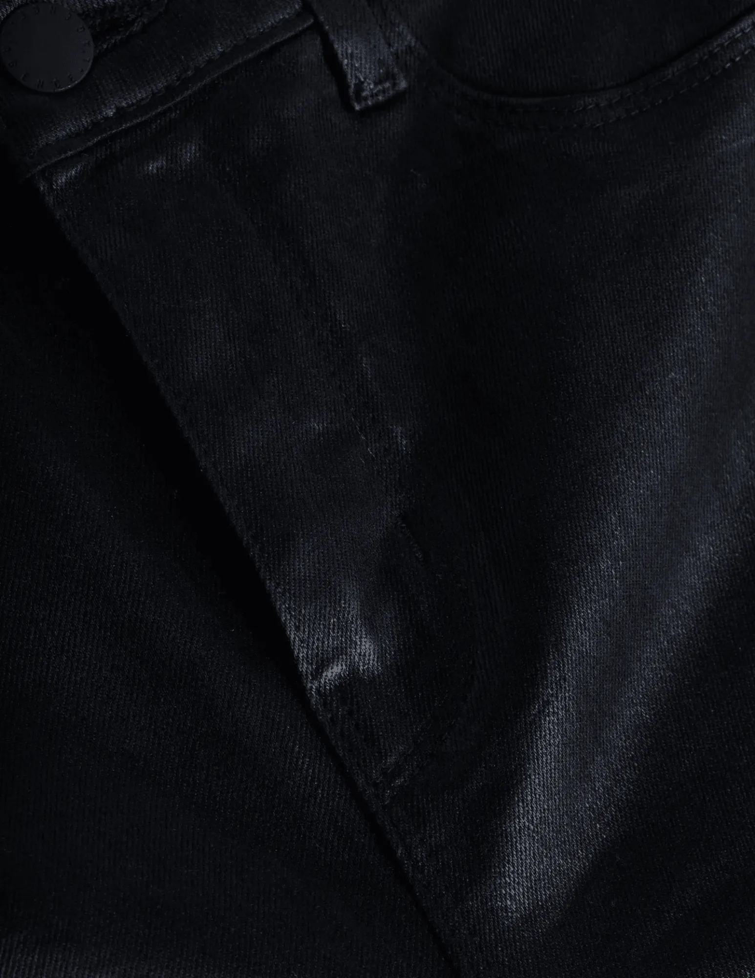 L??AGENCE Clayton High Rise Wide Leg Coated Jeans in Black Coated Stretch Comfort