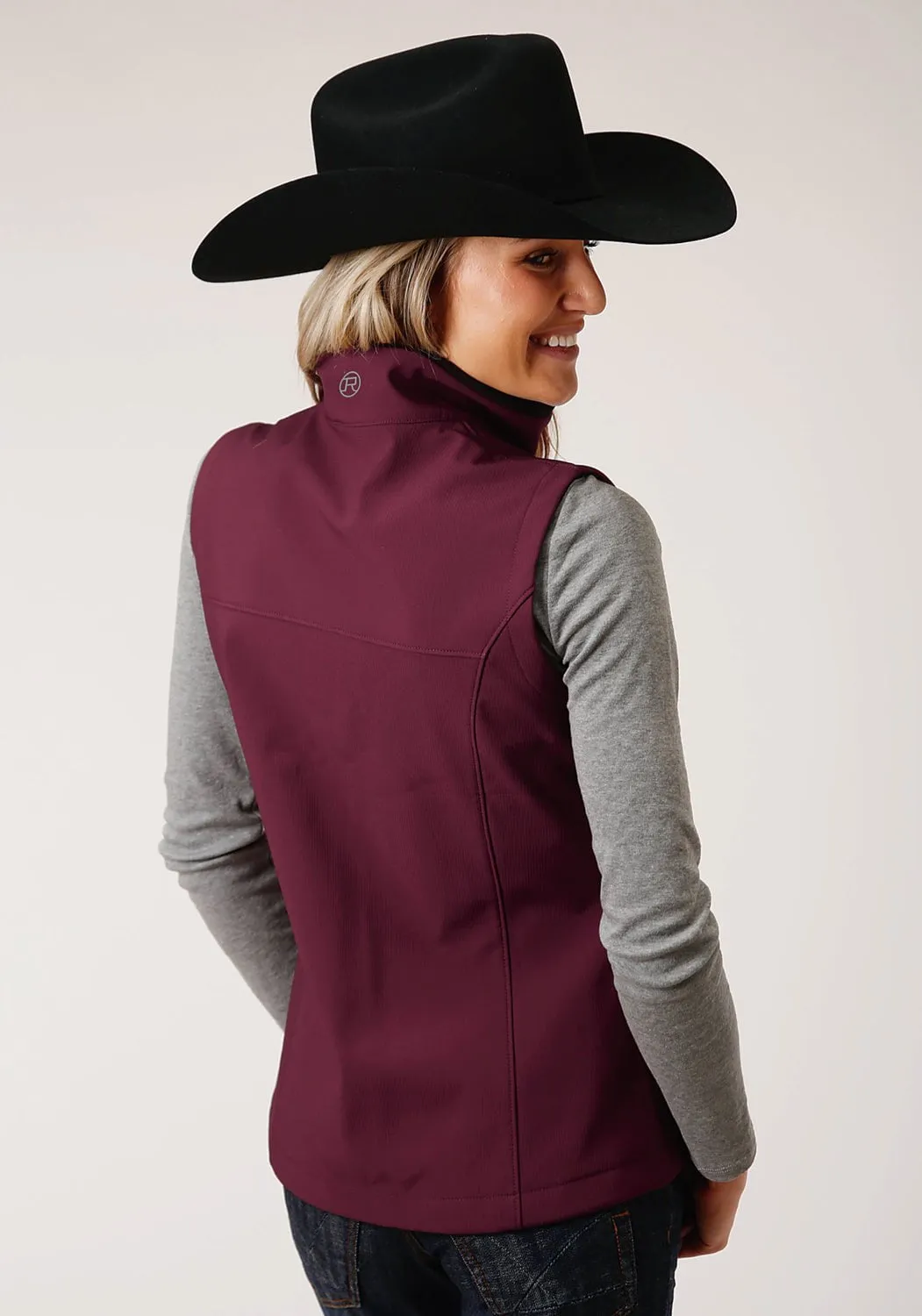 Quick Dry Fabric Roper Womens Wine Polyester Softshell Fleece Vest