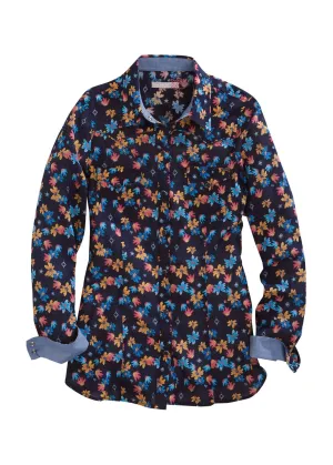 Airy Look Tin Haul Womens Blue 100% Cotton Firefly Social L/S Shirt Tin Haul Womens Blue 100% Cotton Firefly Social L/S Shirt Smart Fit Design Outfit Base