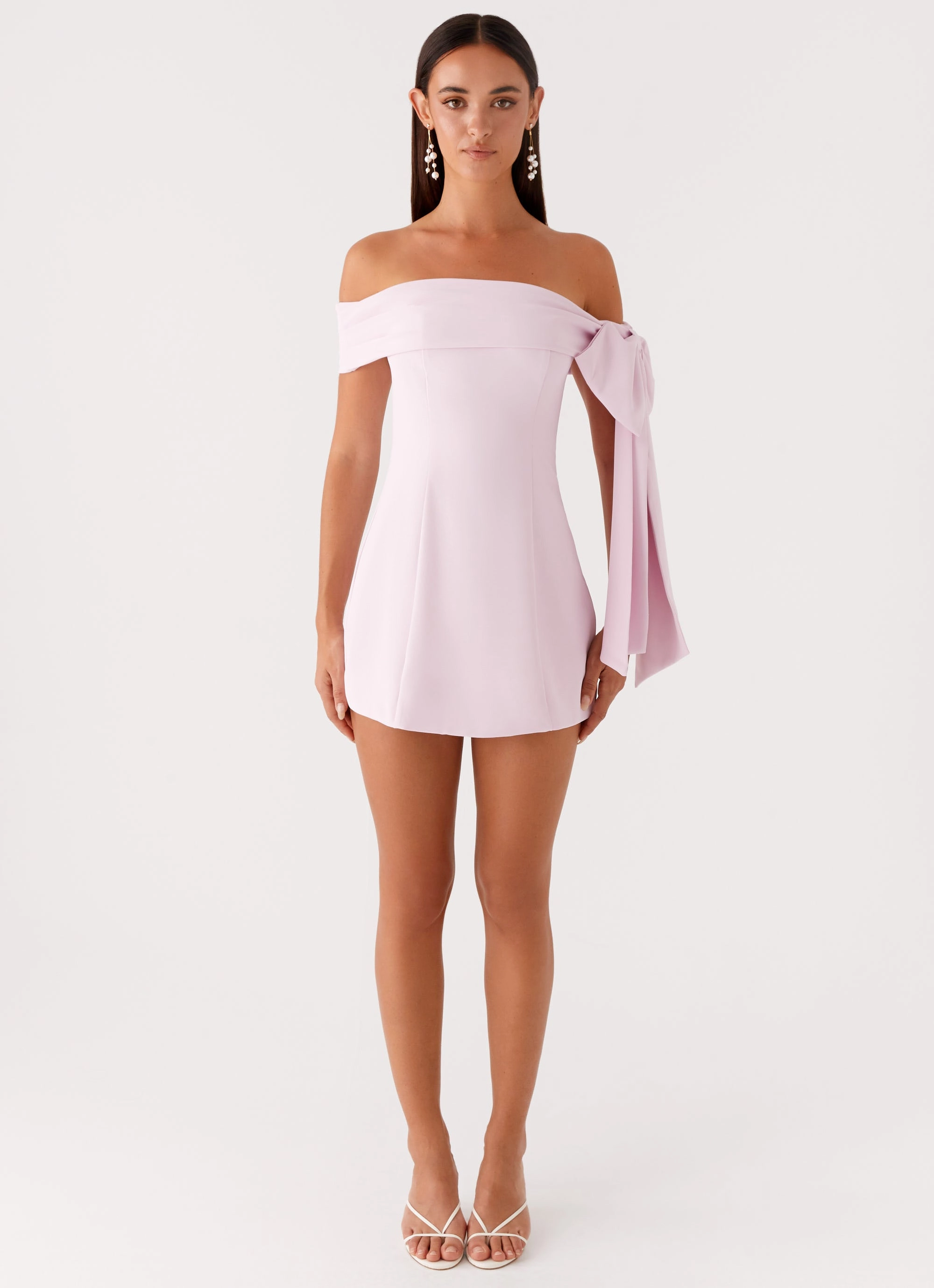 Akari Mini Dress - Pink BreathableFabric Shimmer-Finish