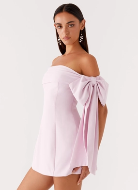 Akari Mini Dress - Pink Fall Outfit Akari Mini Dress - Pink Stream Cut Clean Edge