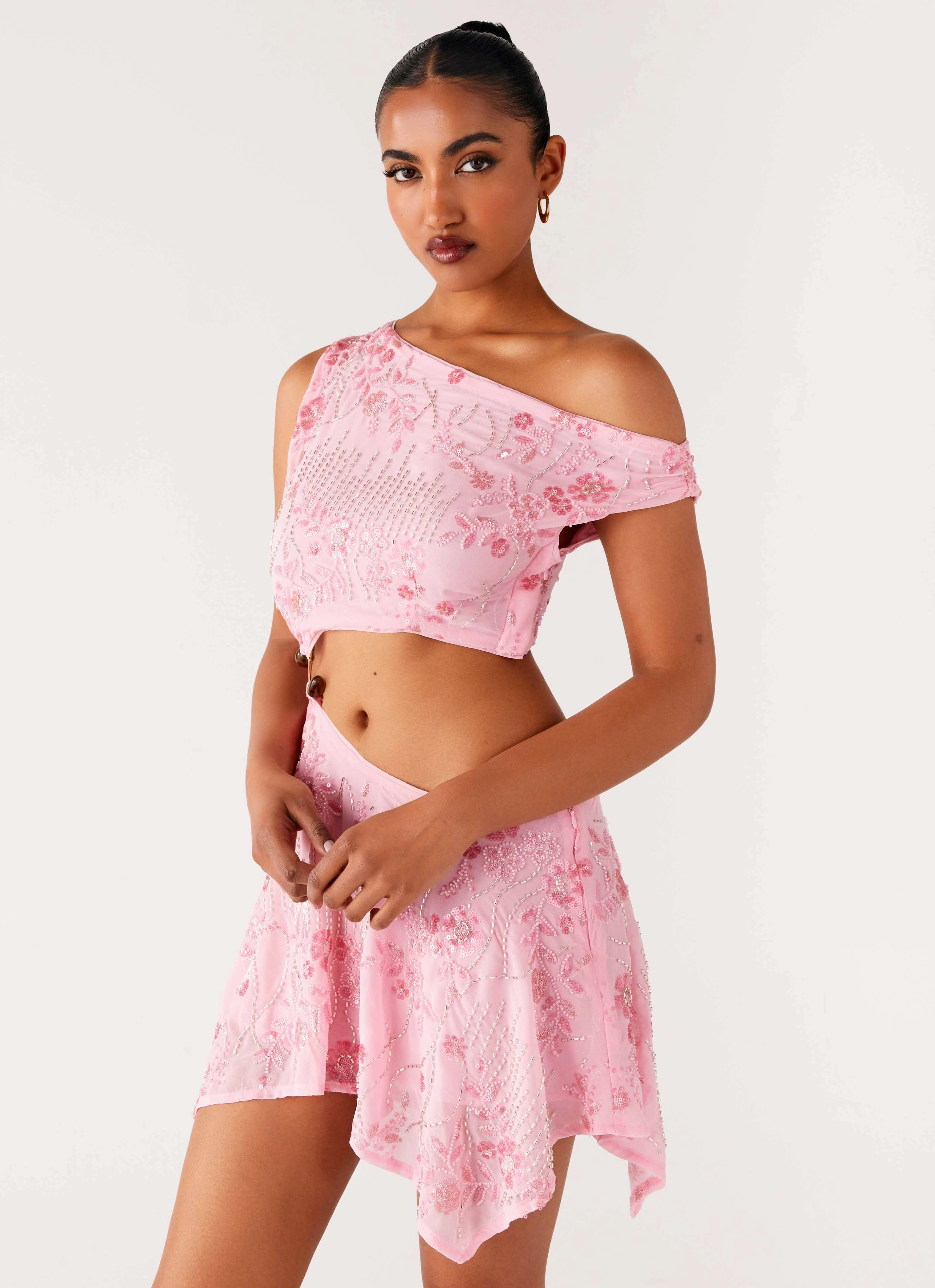 Trend Focused Aletta Sequin Mini Dress - Pink