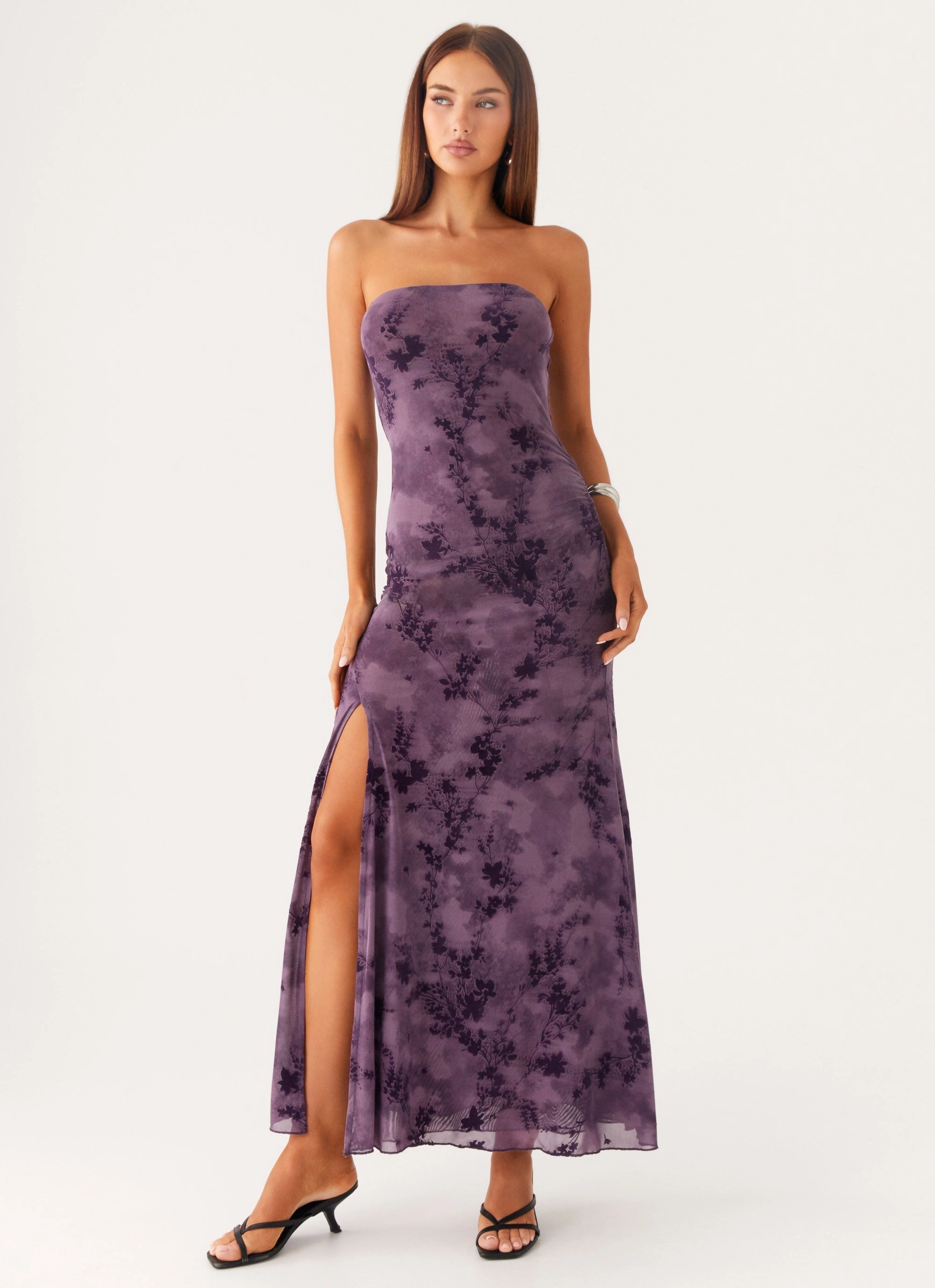 Alexandrite Midi Dress - Purple Perfect For Any Occasion Elegant Waistband