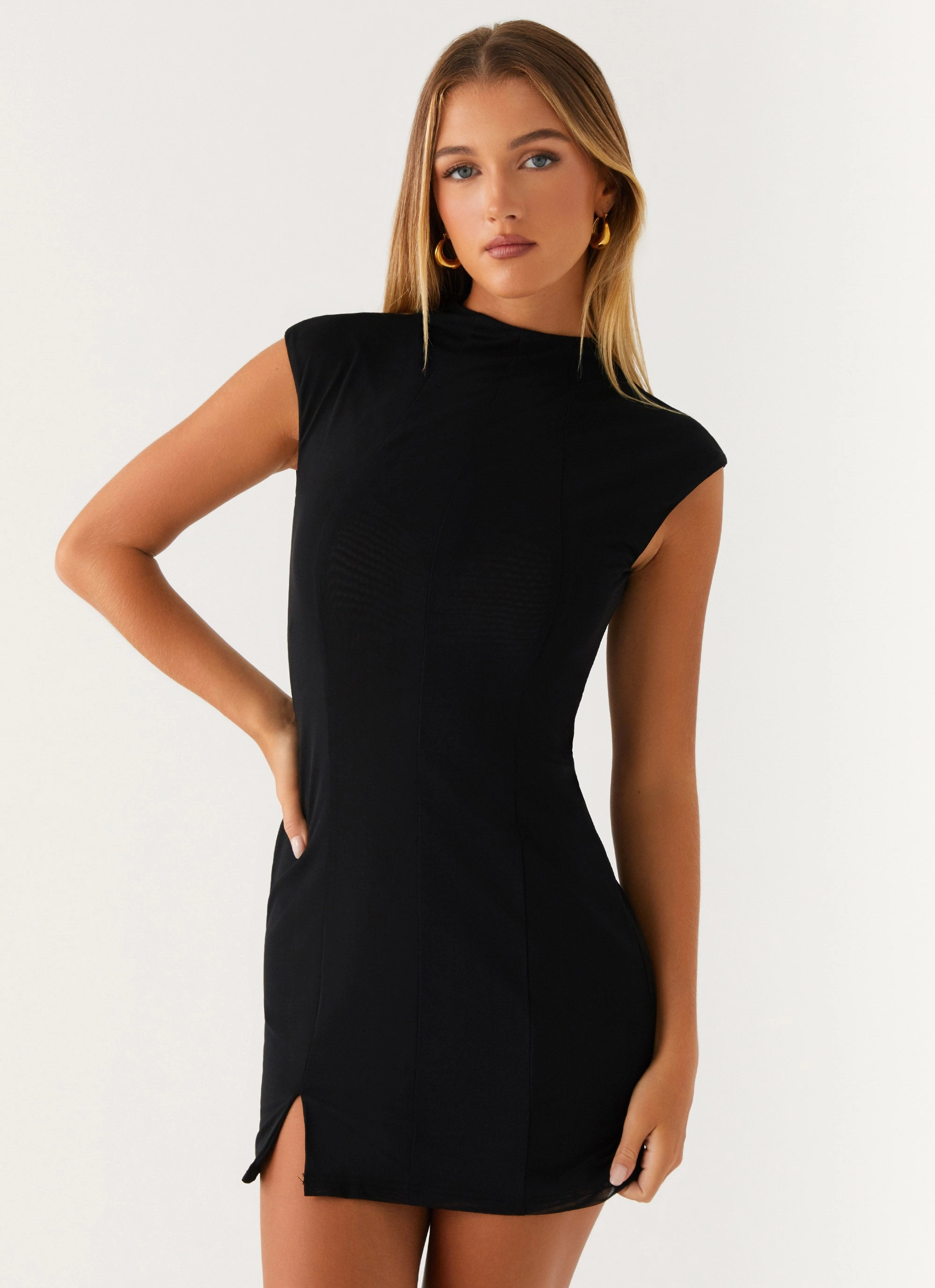 Alias Mini Dress - Black SeamlessConstruction Style focused