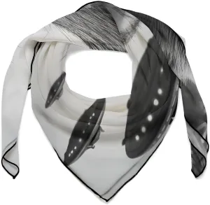 Aliens Capybara Square Head Scarves Silk Scarf for Women Men Wrap Neck Scarf Lightweight Bandana