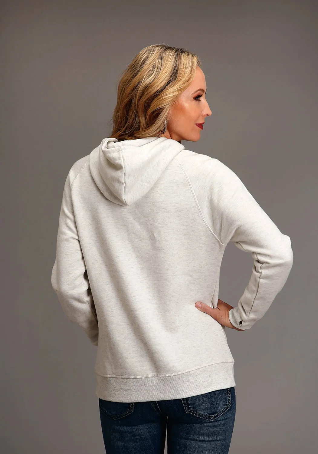 Everyday Shopping Day Stetson Womens Round Up Oatmeal Cotton Blend Hoodie