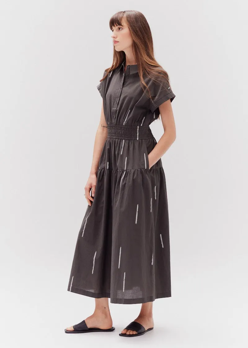 Tailored Waistband ALEXA COTTON PRINT SHIRT DRESS