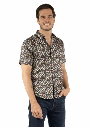 All-Season Style Scully Mens Egyptian Circles Multi-Color 100% Cotton S/S Shirt Scully Mens Egyptian Circles Multi-Color 100% Cotton S/S Shirt Pastel Shade Special Occasion